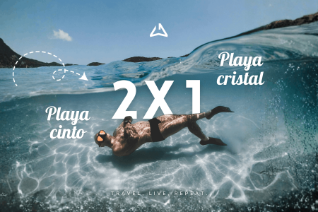 2 X 1 – Playa Cristal + Playa Cinto – Lancha
